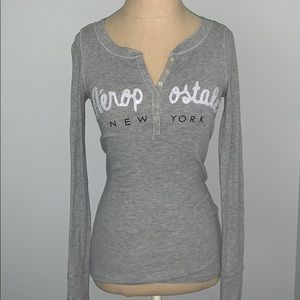 Aeropostal grey blouse